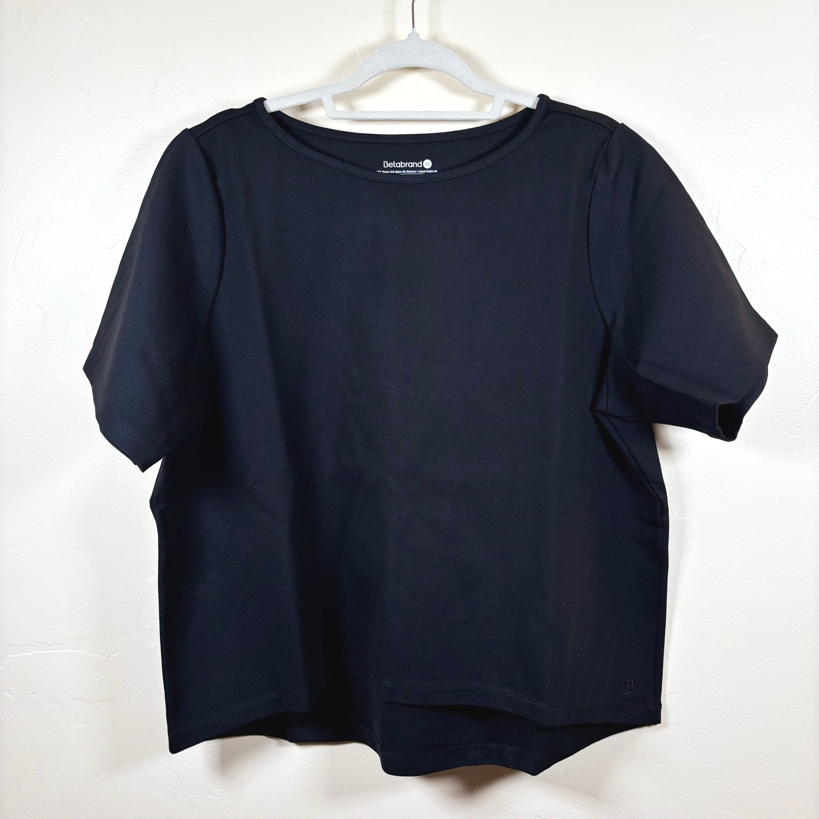 Betabrand Boxy Hi-Low Top Women's Xl Black Modern Commute Office Careerwear New
